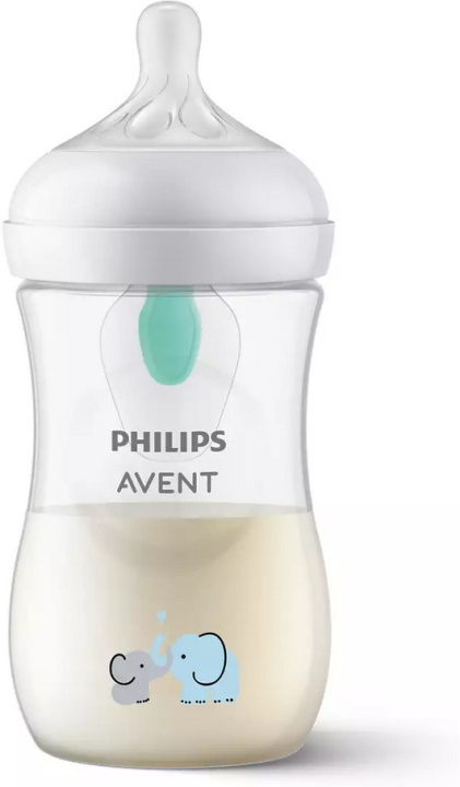 Philips Avent SCY673/81 Natural Response AirFree baby bottle, 260 ml, elephant in the group TOYS, KIDS & BABY PRODUCTS / Baby Gadgets / Pacifiers & Teething toys at TP E-commerce Nordic AB (C69783)