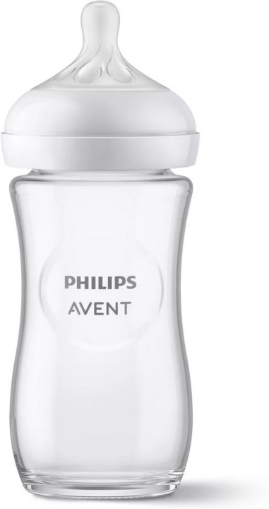 Philips Avent SCY933/01 Natural Response glass feeding bottle, 240 ml in the group TOYS, KIDS & BABY PRODUCTS / Baby Gadgets / Pacifiers & Teething toys at TP E-commerce Nordic AB (C69785)