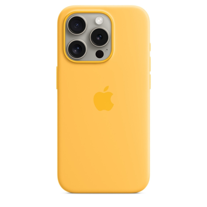 Apple iPhone 15 Pro Silicone Case with MagSafe, Bright Yellow in the group SMARTPHONE & TABLETS / Phone cases / Apple / iPhone 15 at TP E-commerce Nordic AB (C70097)