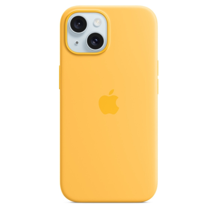 Apple iPhone 15 silicone case with MagSafe, bright yellow in the group SMARTPHONE & TABLETS / Phone cases / Apple / iPhone 15 at TP E-commerce Nordic AB (C70101)