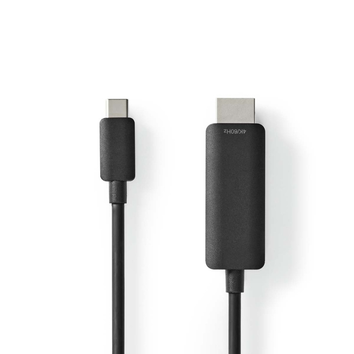 Nedis USB-C™ Adapter | USB 3.2 Gen 1 | USB-C™ Male | HDMI™ Connector | 4K@60Hz | 1.00 m | Round | Nickel Plated | PVC | Black | Label in the group HOME ELECTRONICS / Cables & Adapters / HDMI / Adapters at TP E-commerce Nordic AB (C70267)