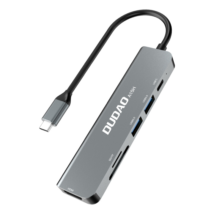 Dudao A15H 6-in-1 Type-C Adapter Dockingstation in the group COMPUTERS & PERIPHERALS / Laptops & accessories / Docking station at TP E-commerce Nordic AB (C70280)