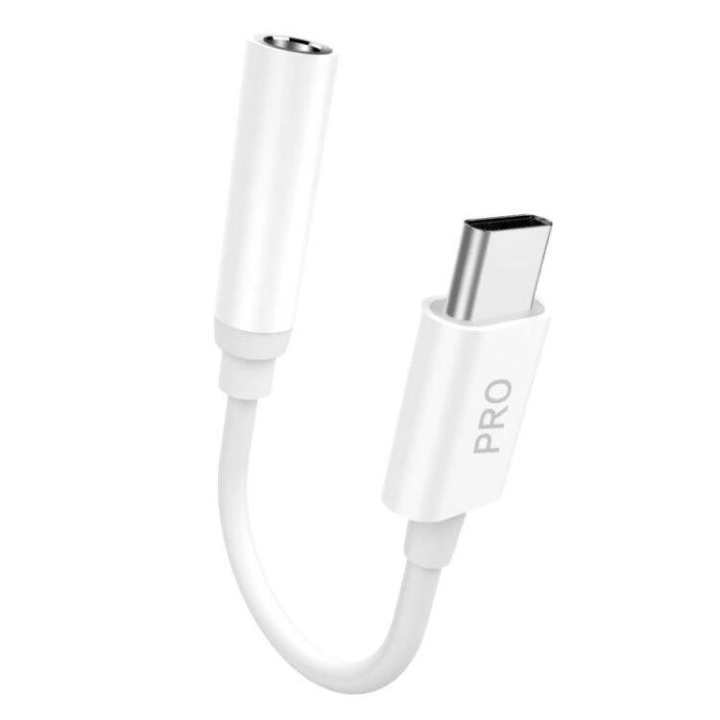 Dudao Adapter Dudao L16CPro USB-C to Jack 0,1m (white) in the group HOME ELECTRONICS / Cables & Adapters / Audio analog / Adapters at TP E-commerce Nordic AB (C70320)