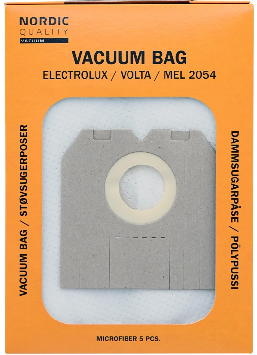 Nordic Quality MEL 2054 Dust bags, 5 pcs in the group HOME, HOUSEHOLD & GARDEN / Cleaning products / Vacuum cleaners & Accessories / Accessories / Vacuum bags at TP E-commerce Nordic AB (C70397)