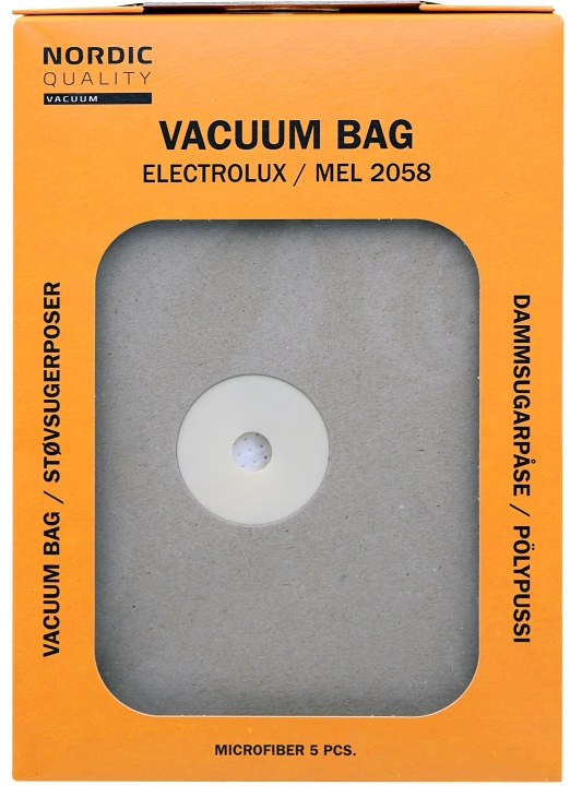 Nordic Quality MEL 2058 Dust bags, 5 pcs in the group HOME, HOUSEHOLD & GARDEN / Cleaning products / Vacuum cleaners & Accessories / Accessories / Vacuum bags at TP E-commerce Nordic AB (C70398)