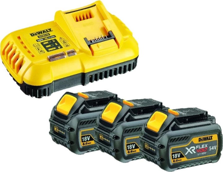 DeWALT Starter Set: 3 Batteries 54V in the group HOME, HOUSEHOLD & GARDEN / Tools / Batteries for power tools at TP E-commerce Nordic AB (C70419)