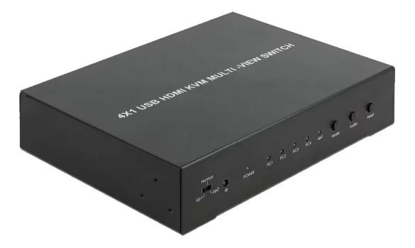 DeLOCK KVM 4 in 1 Multiview Switch 4 x HDMI with USB 2.0 in the group COMPUTERS & PERIPHERALS / Computer cables / Switches at TP E-commerce Nordic AB (C70469)