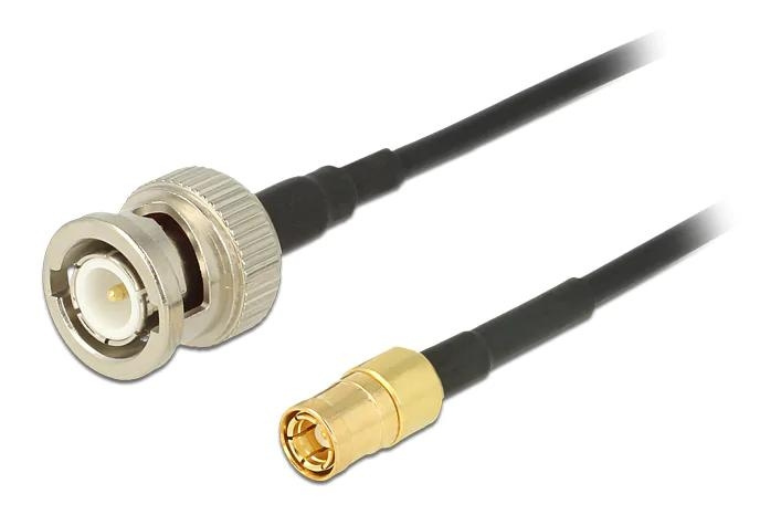 DeLOCK Antenna Cable BNC Plug > SMB Plug RG-174 1 m in the group HOME ELECTRONICS / Cables & Adapters / Antenna cables & Accessories / Antenna cables at TP E-commerce Nordic AB (C70474)