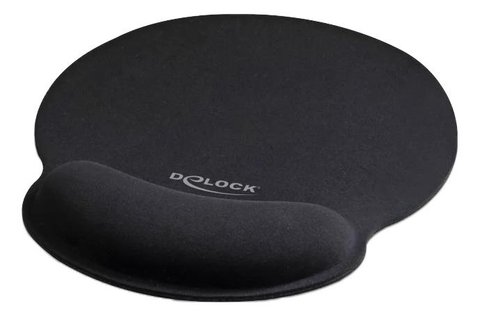 DeLOCK Ergonomic Mouse pad with Wrist Rest black 252 x 227 mm in the group COMPUTERS & PERIPHERALS / Mice & Keyboards / Wrist rest at TP E-commerce Nordic AB (C70475)