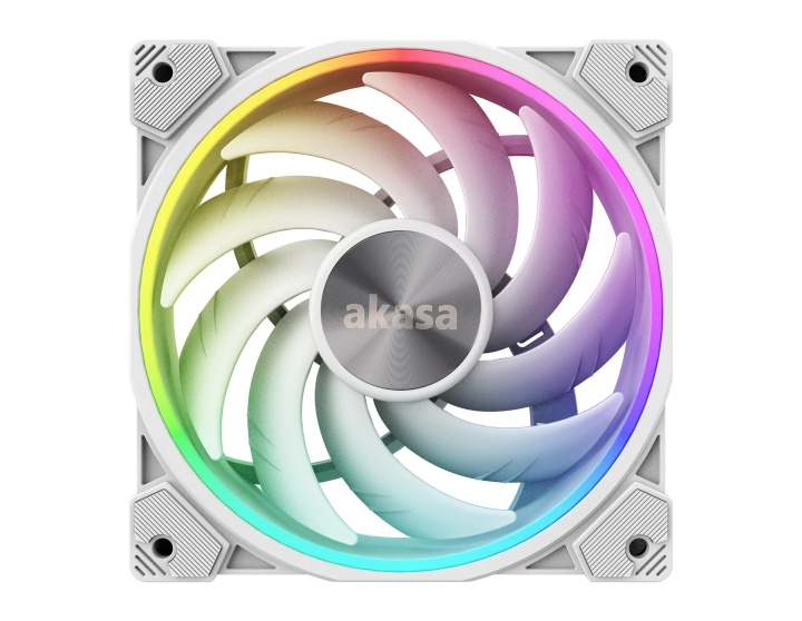 Akasa White LED Premium Cooling Fan with Addressable RGB - 120mm in the group COMPUTERS & PERIPHERALS / Computer components / Cooling / Chassis fans at TP E-commerce Nordic AB (C70486)