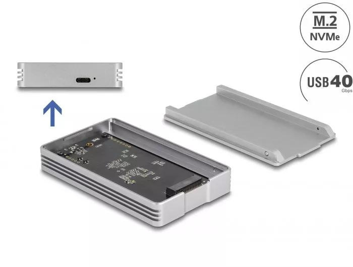 DeLOCK USB4™ 40 Gbps Enclosure for 1 x M.2 NVMe SSD - tool free in the group COMPUTERS & PERIPHERALS / Computer accessories / Other at TP E-commerce Nordic AB (C70507)