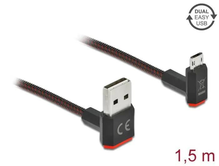 DeLOCK EASY-USB 2.0 Cable Type-A male to EASY-USB Type Micro-B male in the group COMPUTERS & PERIPHERALS / Computer cables / USB / USB-A / Cables at TP E-commerce Nordic AB (C70511)