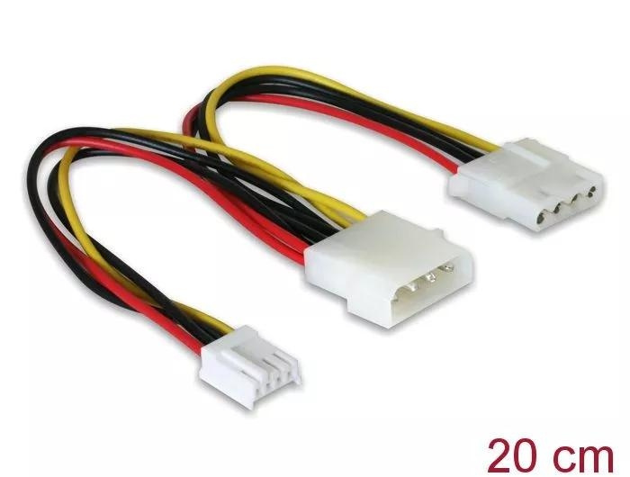 DeLOCK Power Cable Molex 4pin male to Molex 4 pin female + 4 pin in the group COMPUTERS & PERIPHERALS / Computer cables / Internal / Power cables & Adapters at TP E-commerce Nordic AB (C70516)