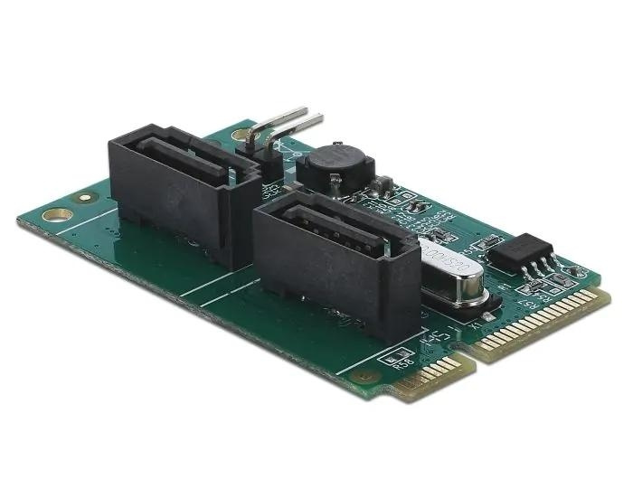 DeLOCK Mini PCIe Converter to 2 x SATA with RAID in the group COMPUTERS & PERIPHERALS / Computer components / Harddrives / Adapters & Accessories at TP E-commerce Nordic AB (C70524)