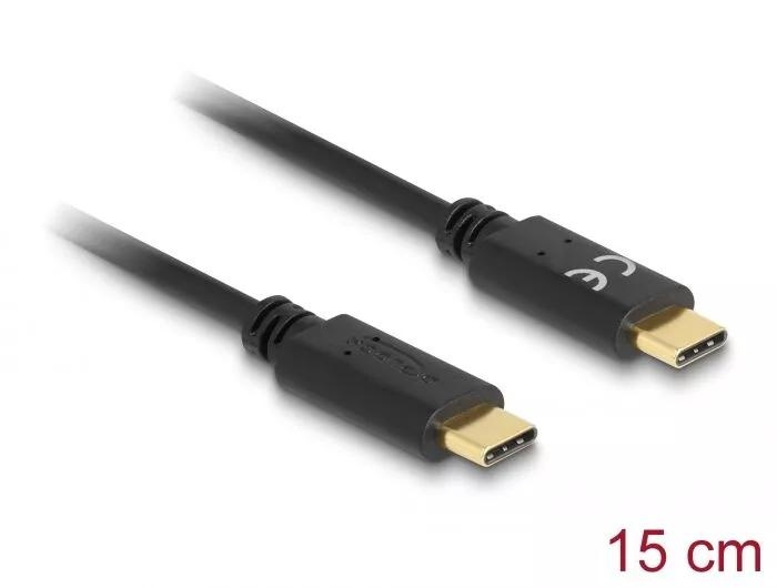 DeLOCK USB Type-C™ Charging Cable 15 cm PD 5 A with E-Marker in the group COMPUTERS & PERIPHERALS / Computer cables / Device kable at TP E-commerce Nordic AB (C70530)