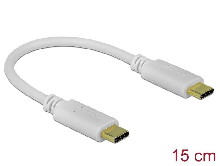 DeLOCK USB Type-C™ Charging Cable 15 cm PD 100 W with E-Marker in the group COMPUTERS & PERIPHERALS / Computer cables / Device kable at TP E-commerce Nordic AB (C70531)