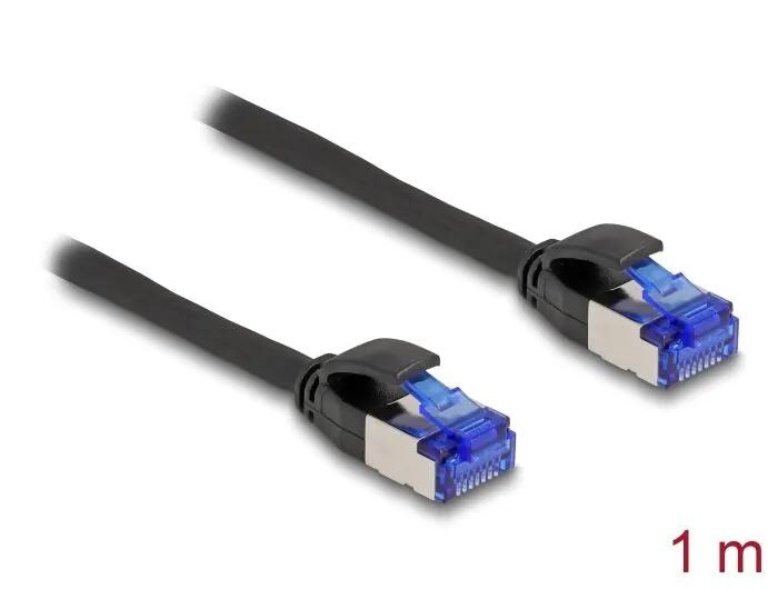 DeLOCK RJ45 Network Cable Cat.6A S/FTP Slim 1 m black in the group COMPUTERS & PERIPHERALS / Computer cables / Network cables / Cat6 at TP E-commerce Nordic AB (C70536)