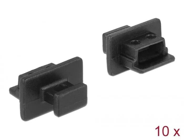 DeLOCK Dust Cover for USB 2.0 Type Mini-B female 10 pieces black in the group COMPUTERS & PERIPHERALS / Computer cables / USB / Mini-USB / Adapters at TP E-commerce Nordic AB (C70544)