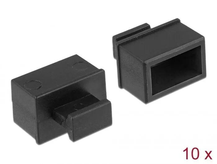 DeLOCK Dust Cover for SFP slot with grip 10 pieces black in the group COMPUTERS & PERIPHERALS / Network / Media Converters at TP E-commerce Nordic AB (C70546)