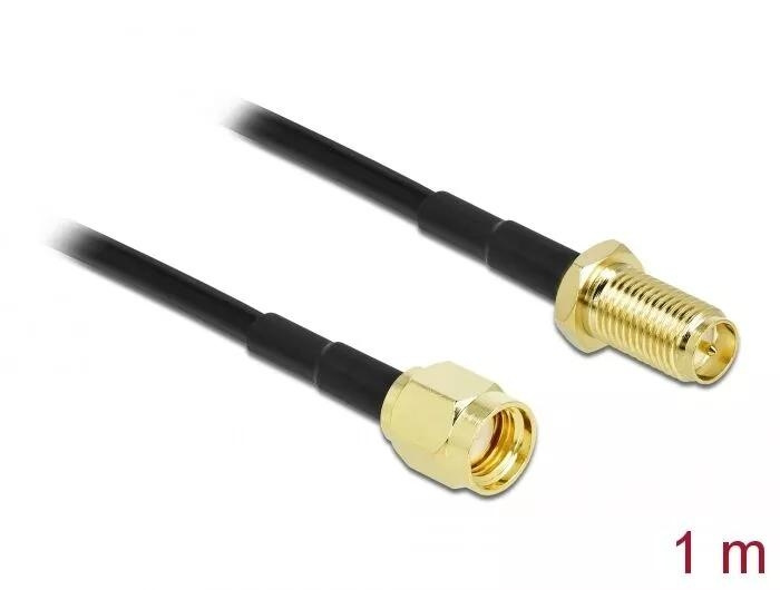 DeLOCK Antenna Cable RP-SMA plug to RP-SMA jack LMR/CFD100 1 m in the group HOME ELECTRONICS / Cables & Adapters / Antenna cables & Accessories / Antenna cables at TP E-commerce Nordic AB (C70551)