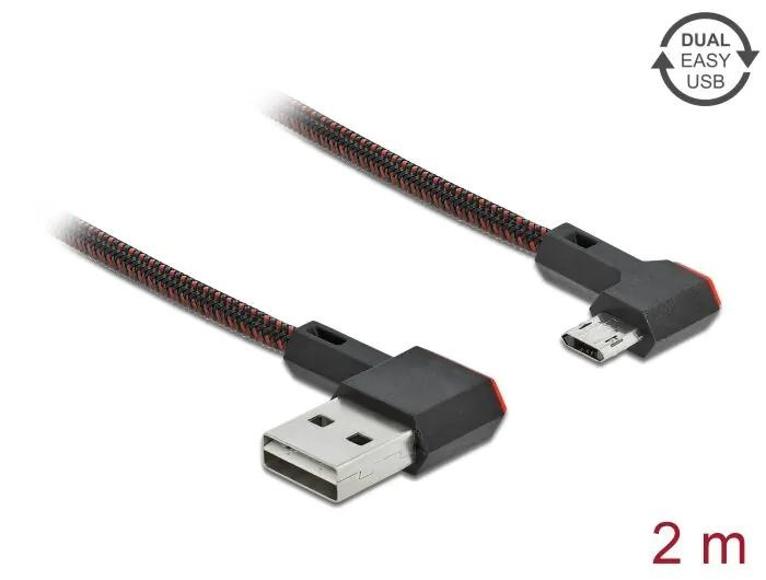 DeLOCK EASY-USB 2.0 Type-A male to EASY-USB Micro-B male 2 m in the group COMPUTERS & PERIPHERALS / Computer cables / USB / USB-A / Cables at TP E-commerce Nordic AB (C70553)