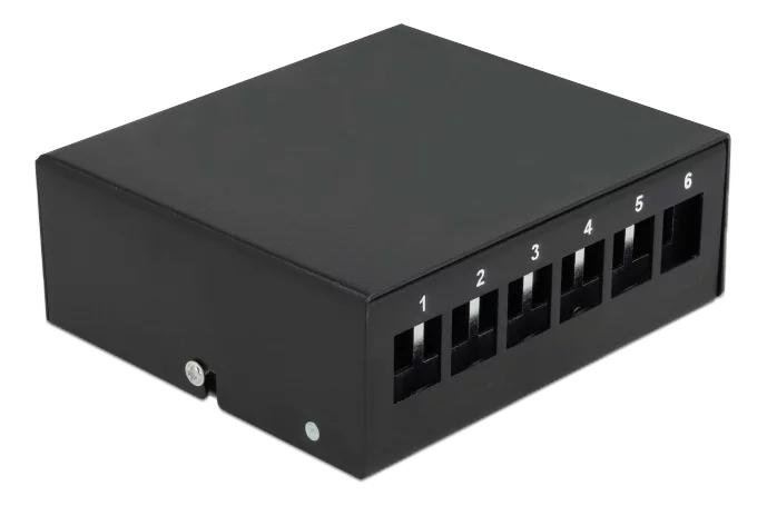 DeLOCK Keystone Patch Panel 6 Port black in the group COMPUTERS & PERIPHERALS / Computer cables / Network cables / Adapters & Conductor joints at TP E-commerce Nordic AB (C70582)