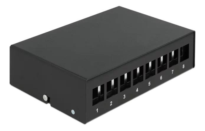 DeLOCK Keystone Patch Panel 8 Port black in the group COMPUTERS & PERIPHERALS / Computer cables / Network cables / Adapters & Conductor joints at TP E-commerce Nordic AB (C70583)