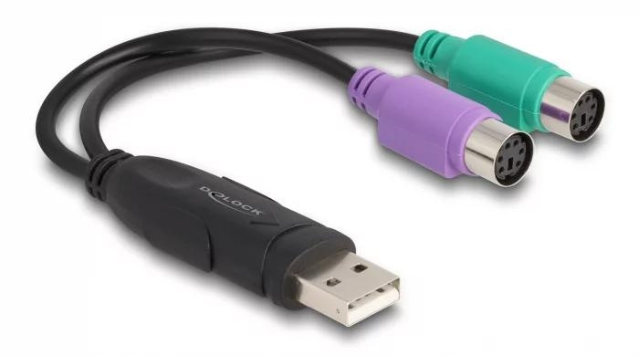 DeLOCK USB to PS/2 Adapter in the group COMPUTERS & PERIPHERALS / Computer cables / USB / USB-A / Adapters at TP E-commerce Nordic AB (C70591)