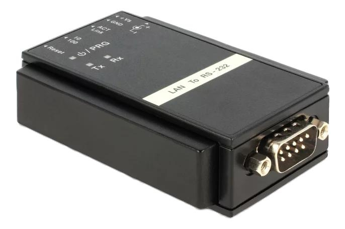 DeLOCK Converter Ethernet LAN TCP/IP > Serial RS-232 in the group COMPUTERS & PERIPHERALS / Computer cables / Network cables / Adapters & Conductor joints at TP E-commerce Nordic AB (C70598)