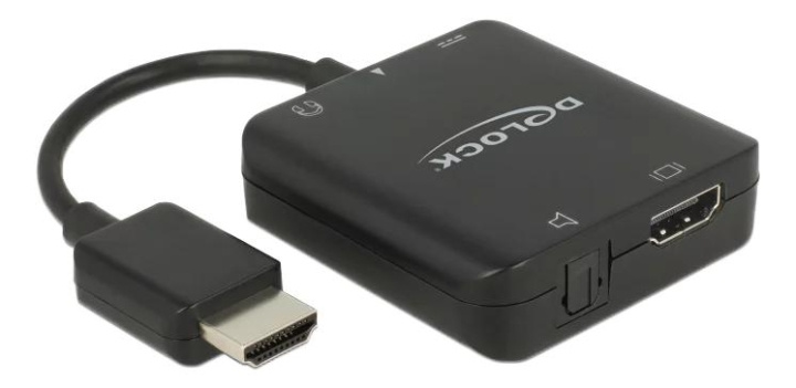 DeLOCK HDMI Audio Extractor 4K 60 Hz compact, black in the group HOME ELECTRONICS / Cables & Adapters / HDMI / Adapters at TP E-commerce Nordic AB (C70611)