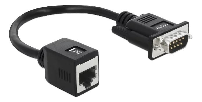 DeLOCK Serial RS-232/422/485 Adapter DB9 male to RJ45 jack in the group COMPUTERS & PERIPHERALS / Computer cables / Other computer cables at TP E-commerce Nordic AB (C70615)