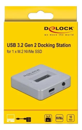 DeLOCK M.2 Docking Station M.2 NVMe PCIe SSD w/ USB TypeC™ female in the group COMPUTERS & PERIPHERALS / Laptops & accessories / Docking station at TP E-commerce Nordic AB (C70616)