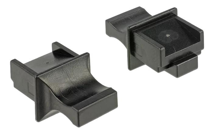 DeLOCK Dust Cover for RJ45 jack with grip 10 pieces black in the group COMPUTERS & PERIPHERALS / Computer cables / Network cables / Adapters & Conductor joints at TP E-commerce Nordic AB (C70617)