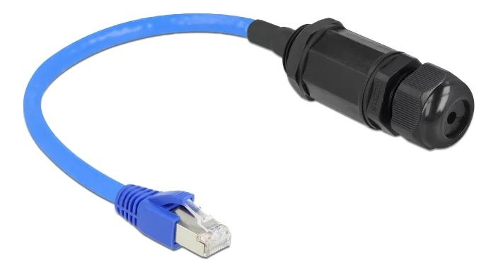 DeLOCK Cable RJ45 plug to RJ45 jack Cat.6 waterproof w/ cable gland in the group COMPUTERS & PERIPHERALS / Computer cables / Network cables / Adapters & Conductor joints at TP E-commerce Nordic AB (C70654)