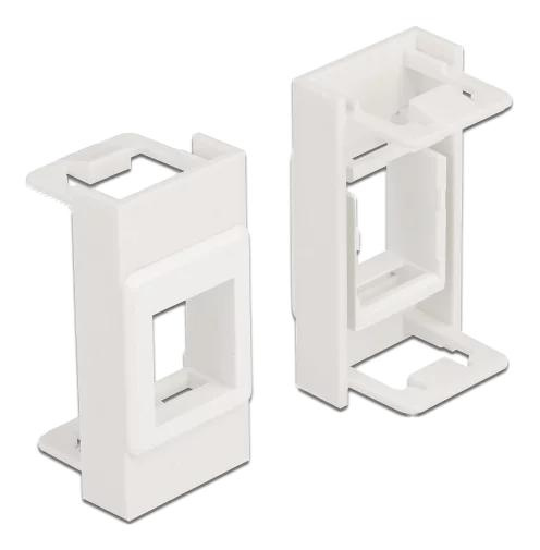 DeLOCK Easy 45 Module Keystone Holder 22.5 x 45 mm, white in the group COMPUTERS & PERIPHERALS / Computer cables / Network cables / Adapters & Conductor joints at TP E-commerce Nordic AB (C70662)