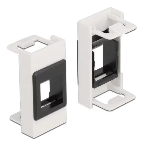 DeLOCK Easy 45 Module Keystone Holder 22.5 x 45 mm, white / black in the group COMPUTERS & PERIPHERALS / Computer cables / Network cables / Adapters & Conductor joints at TP E-commerce Nordic AB (C70663)