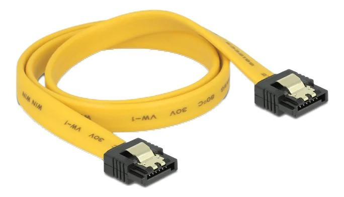 DeLOCK SATA 6 Gb/s Cable 50 cm yellow in the group COMPUTERS & PERIPHERALS / Computer cables / Internal / SATA at TP E-commerce Nordic AB (C70672)