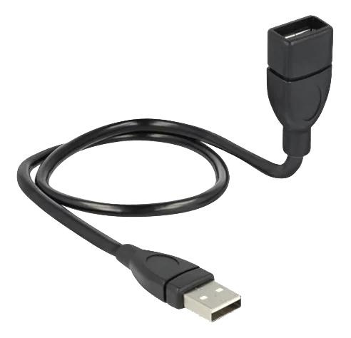 DeLOCK Cable USB 2.0 Type-A ma>USB 2.0 Type-A fe ShapeCable 0.5m in the group COMPUTERS & PERIPHERALS / Computer cables / USB / USB-A / Cables at TP E-commerce Nordic AB (C70678)