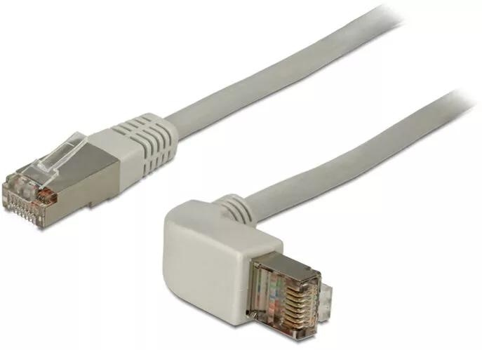 DeLOCK Cat.6A SSTP-Cable, angled - straight contact, 1 m in the group COMPUTERS & PERIPHERALS / Computer cables / Network cables / Cat6 at TP E-commerce Nordic AB (C70685)