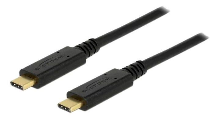 DeLOCK USB 3.1 Gen 2 USB-C to USB-C cable, 3A, E-Marker, 1m, black in the group COMPUTERS & PERIPHERALS / Computer cables / USB / USB-C at TP E-commerce Nordic AB (C70686)