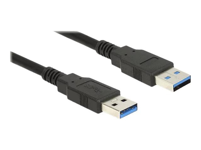 DeLOCK Cable USB 3.0 Type-A male > USB 3.0 Type-A male 0.5 m black in the group COMPUTERS & PERIPHERALS / Computer cables / USB / USB-A / Cables at TP E-commerce Nordic AB (C70697)