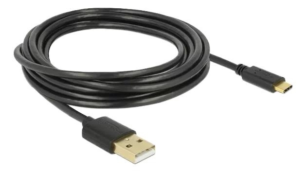 DeLOCK USB 2.0 cable Type-A to Type-C 3 m in the group COMPUTERS & PERIPHERALS / Computer cables / USB / USB-C at TP E-commerce Nordic AB (C70700)