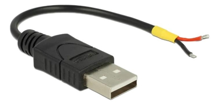 DeLOCK Cable USB 2.0 Type-A male > 2 x open wires power 10 cm in the group COMPUTERS & PERIPHERALS / Computer cables / USB / USB-A / Cables at TP E-commerce Nordic AB (C70701)