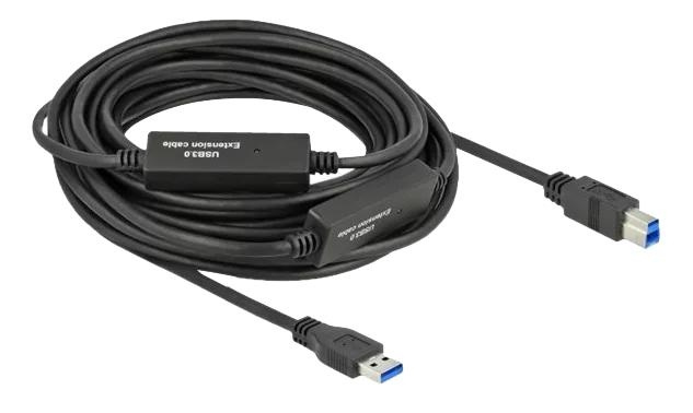 DeLOCK Active USB 3.2 Gen 1 Cable USB Type-A to USB Type-B 10 m in the group COMPUTERS & PERIPHERALS / Computer cables / USB / USB-A / Cables at TP E-commerce Nordic AB (C70704)