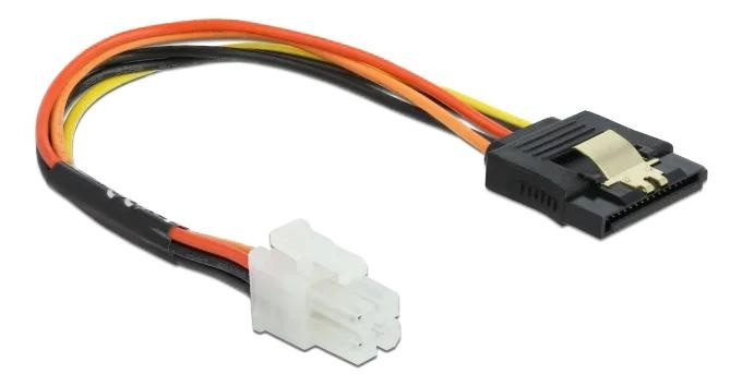 DeLOCK Cable P4 male > SATA 15 pin receptacle 20 cm in the group COMPUTERS & PERIPHERALS / Computer cables / Internal / SATA at TP E-commerce Nordic AB (C70708)