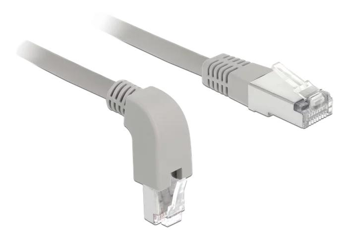 DeLOCK Network cable RJ45 Cat.6 S/FTP downwards angled 0.5m in the group COMPUTERS & PERIPHERALS / Computer cables / Network cables / Cat6 at TP E-commerce Nordic AB (C70719)