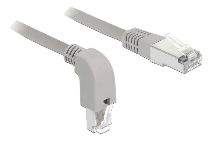 DeLOCK Network cable RJ45 Cat.6A S/FTP downwards angled 0.5m in the group COMPUTERS & PERIPHERALS / Computer cables / Network cables / Cat6 at TP E-commerce Nordic AB (C70724)