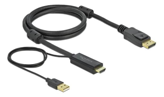 DeLOCK HDMI to DisplayPort cable 4K 30 Hz 2 m in the group HOME ELECTRONICS / Cables & Adapters / HDMI / Cables at TP E-commerce Nordic AB (C70731)