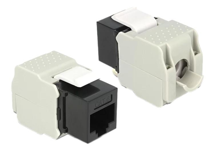 DeLOCK Keystone Module RJ45 jack > LSA Cat.6 UTP black in the group COMPUTERS & PERIPHERALS / Computer cables / Network cables / Adapters & Conductor joints at TP E-commerce Nordic AB (C70747)