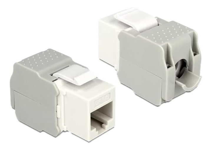 DeLOCK Keystone Module RJ45 jack > LSA Cat.6 UTP white in the group COMPUTERS & PERIPHERALS / Computer cables / Network cables / Adapters & Conductor joints at TP E-commerce Nordic AB (C70748)